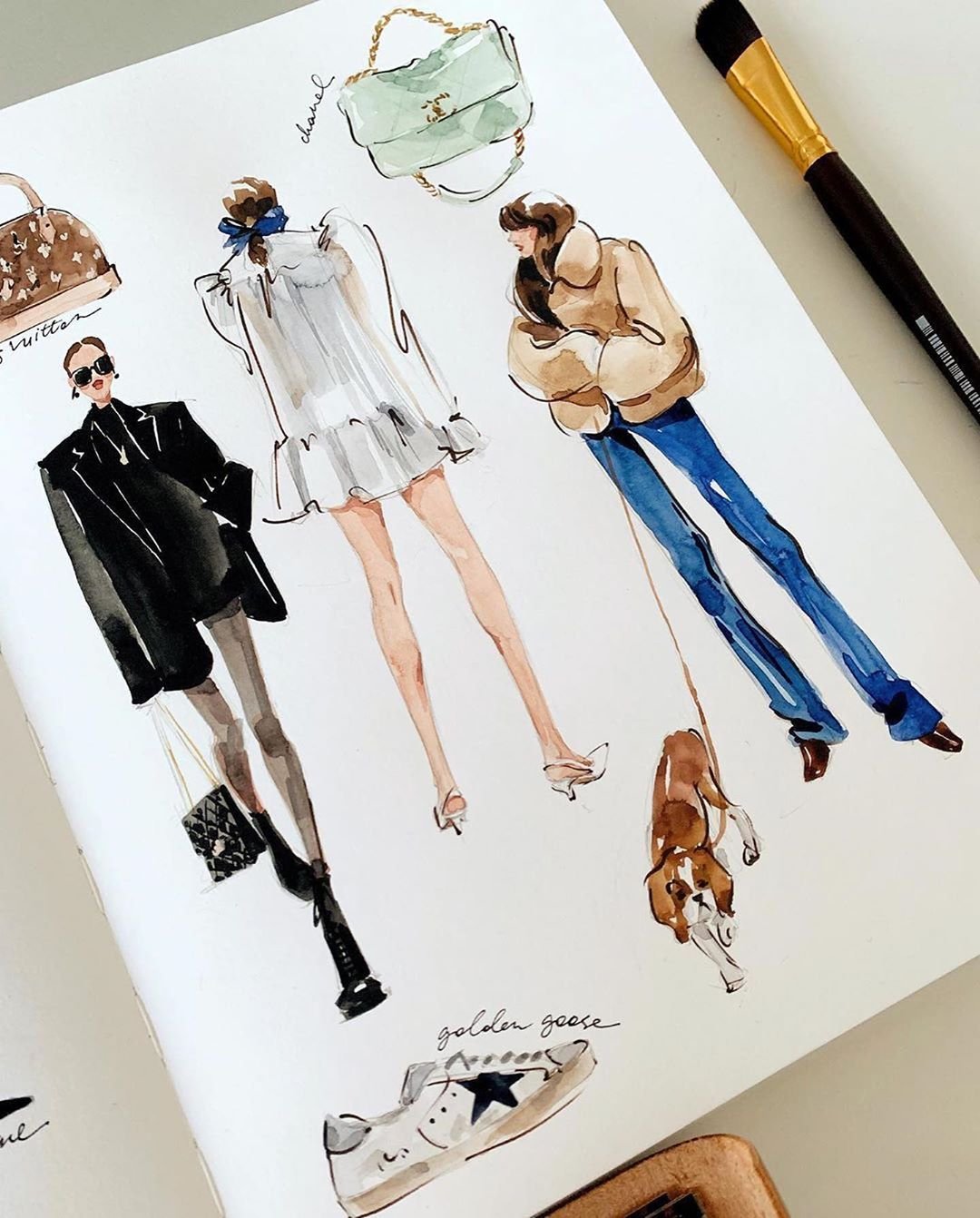 Модная девочка иллюстрация