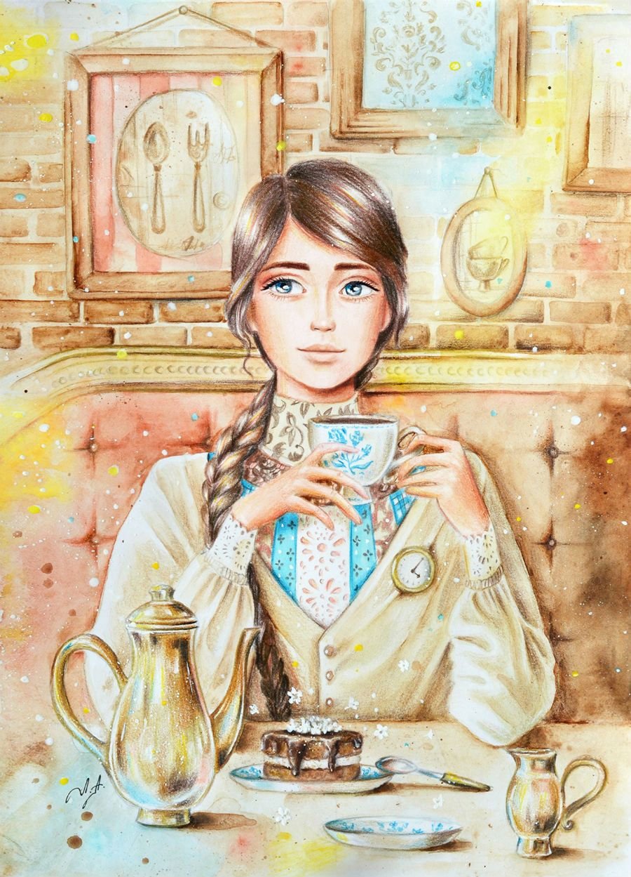 Девушка в пледе с книгой