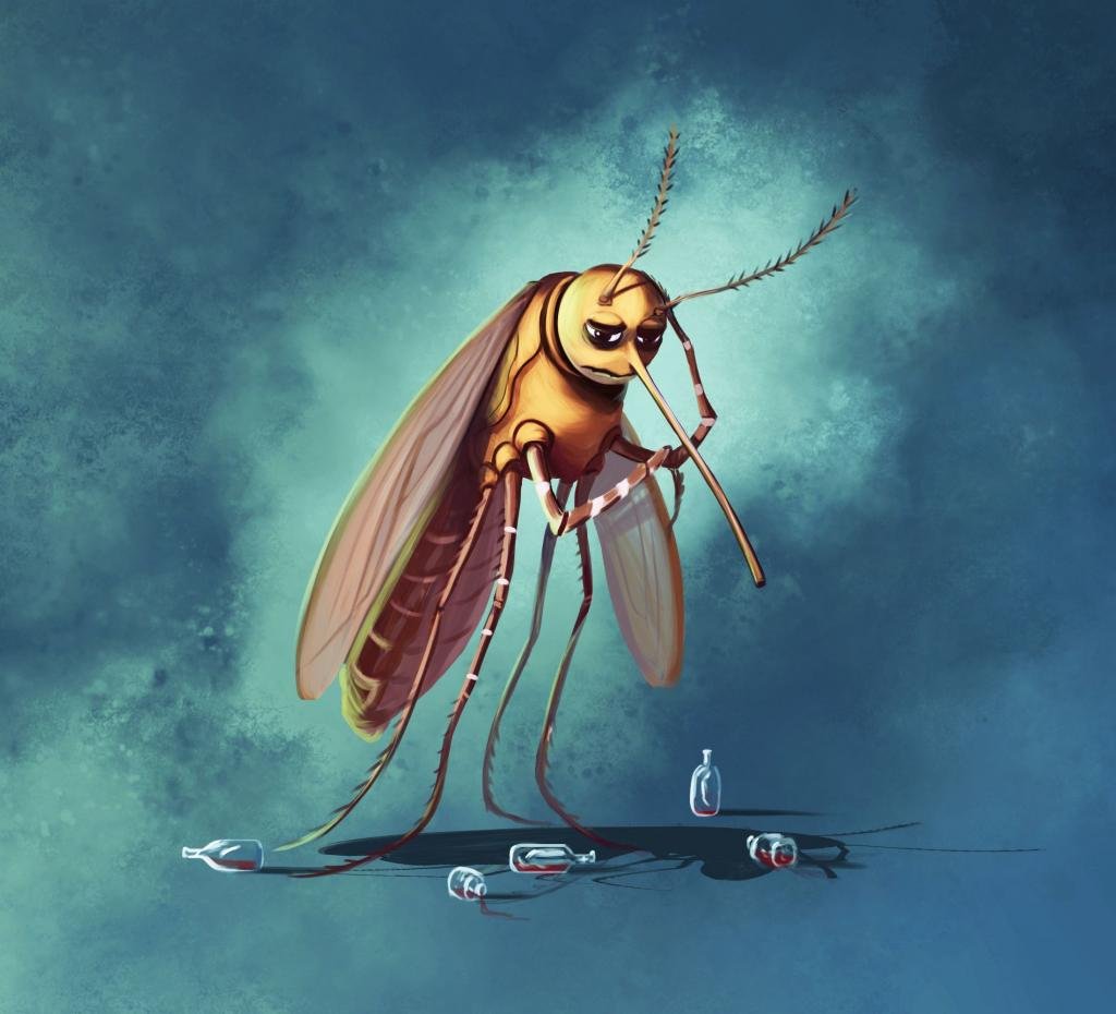 Испуганный комар