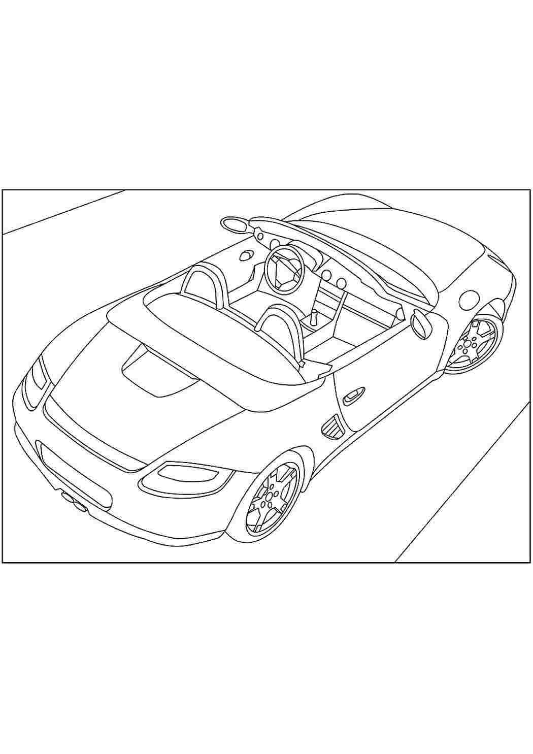 Машина внутри раскраска