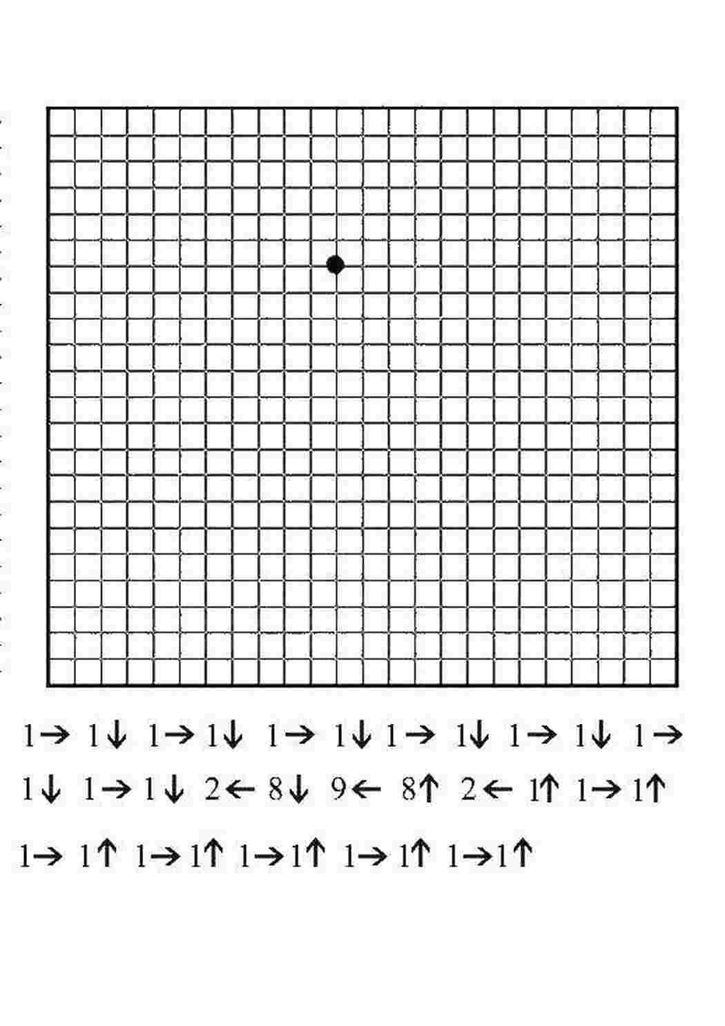 Диктант по стрелочкам для дошкольников 6-7 лет