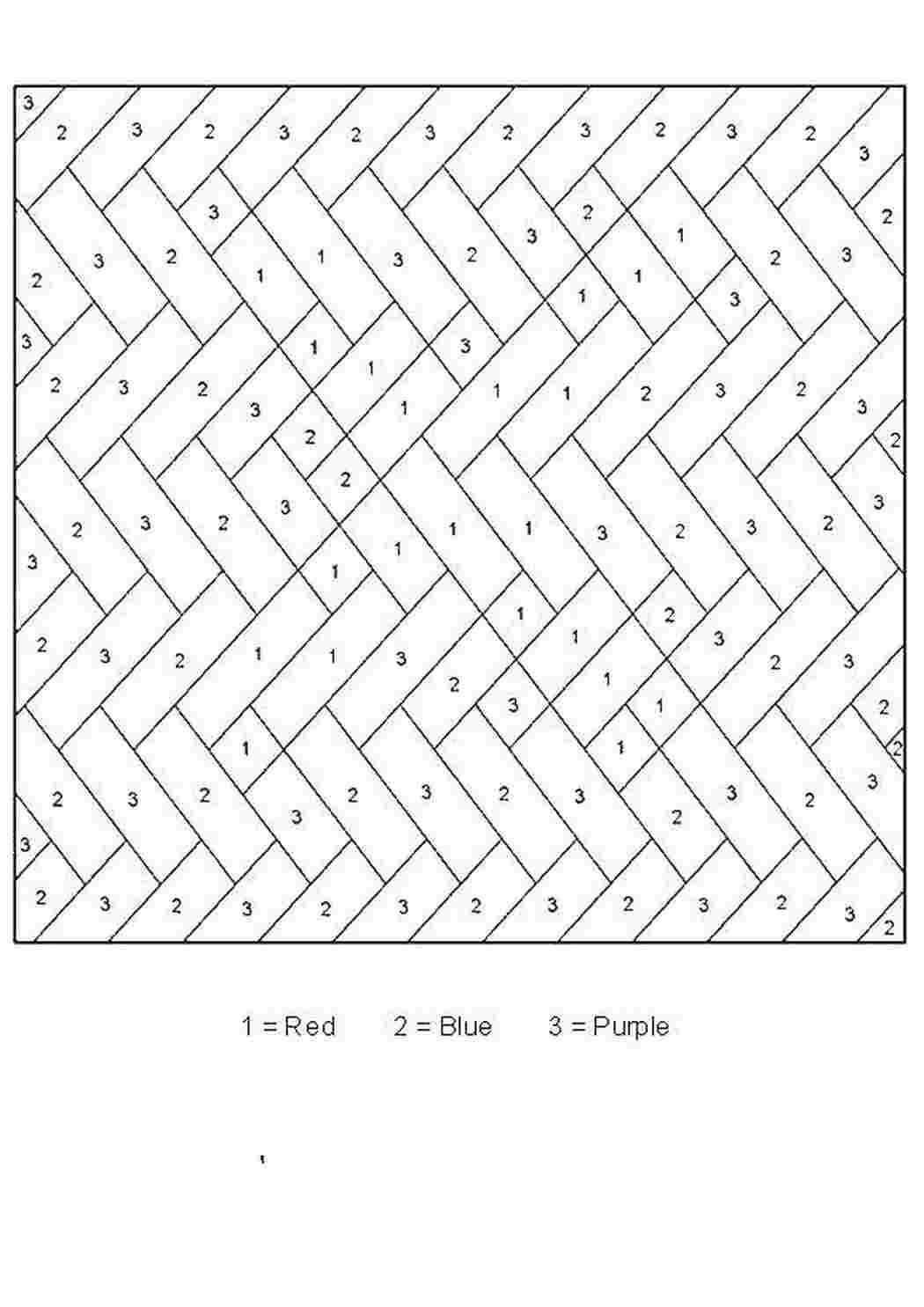 Раскраска по клеточкам с цифрами