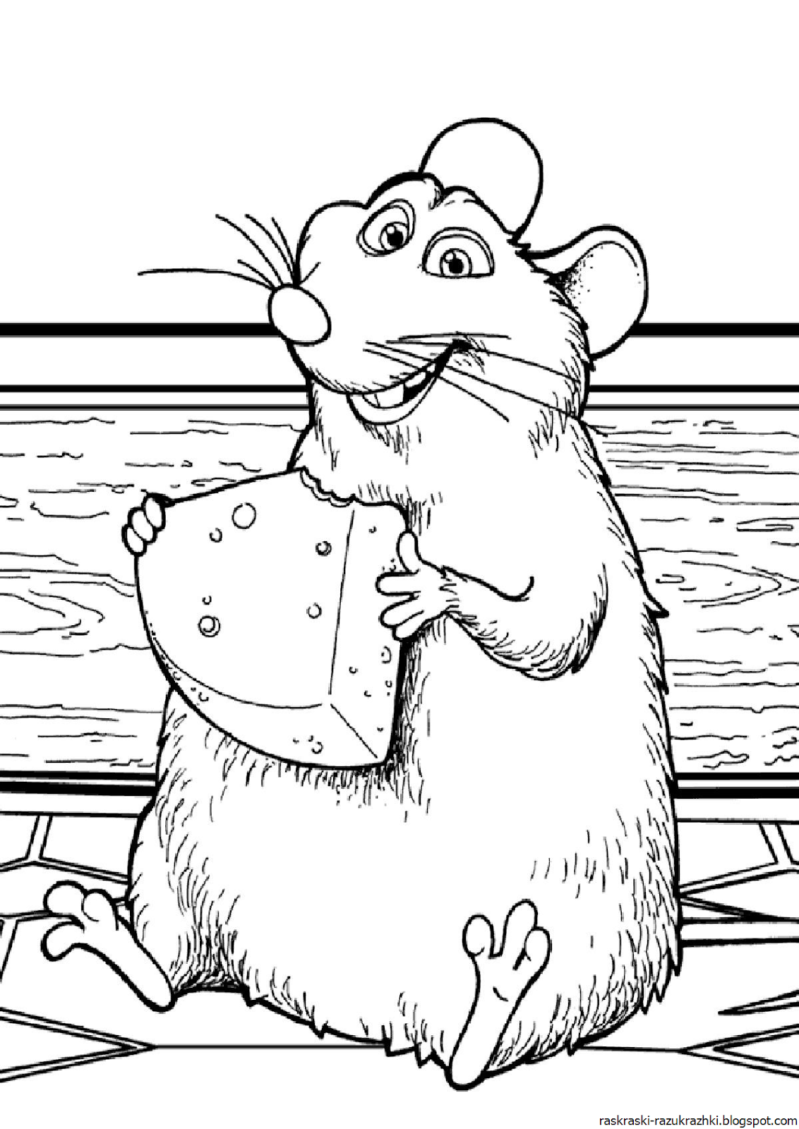 Мышка раскраска для детей