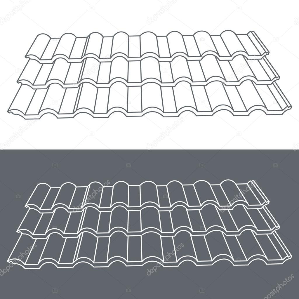 Трафарет "черепица"