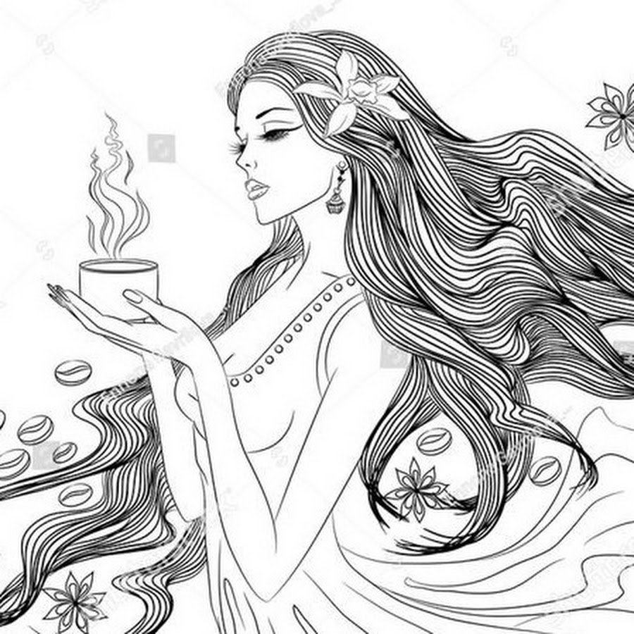 Раскраски девушки реалистичные