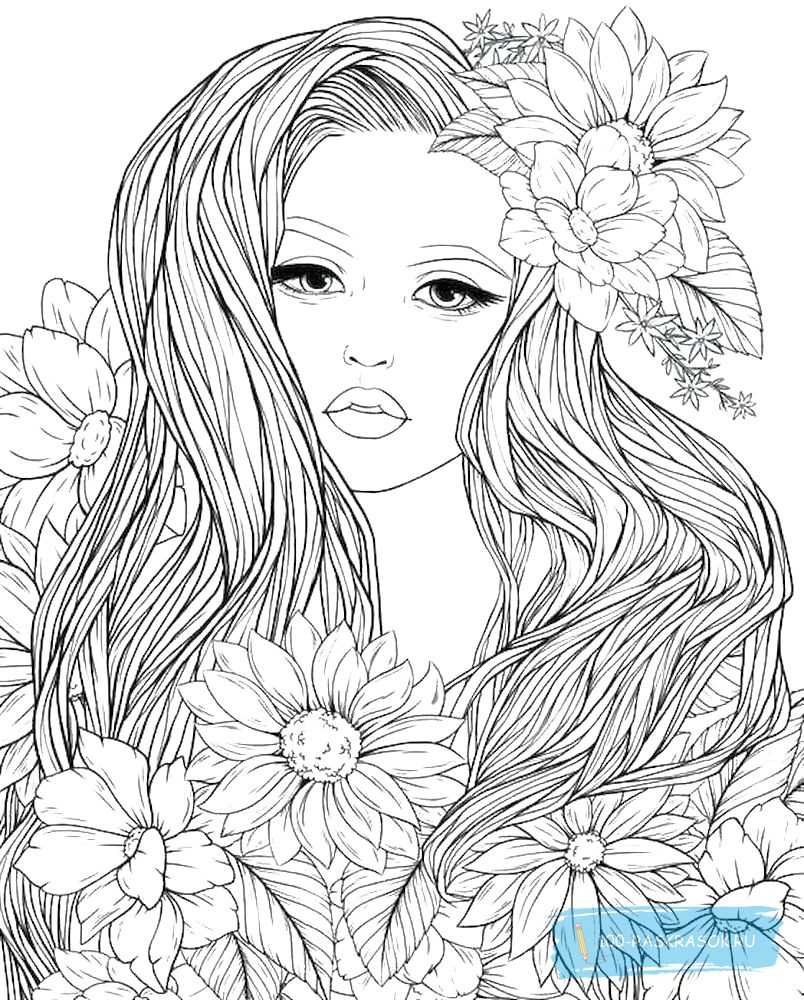 Раскраски для взрослых женщины