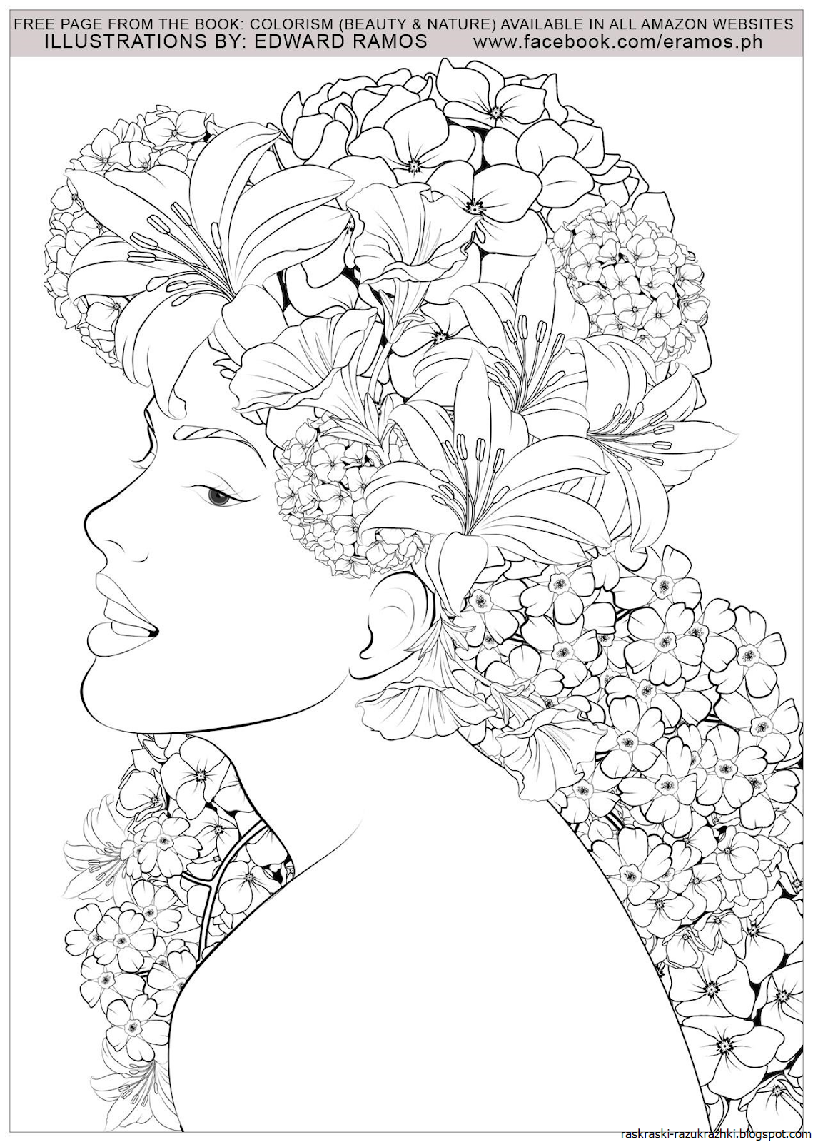 Раскраски антистресс девушки