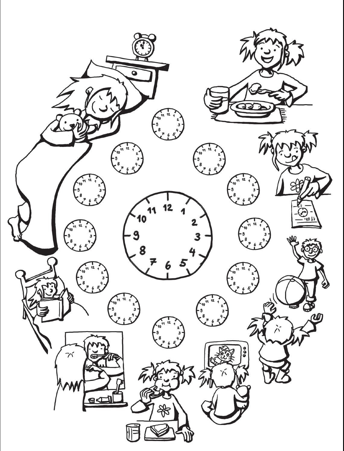 Часы раскраска
