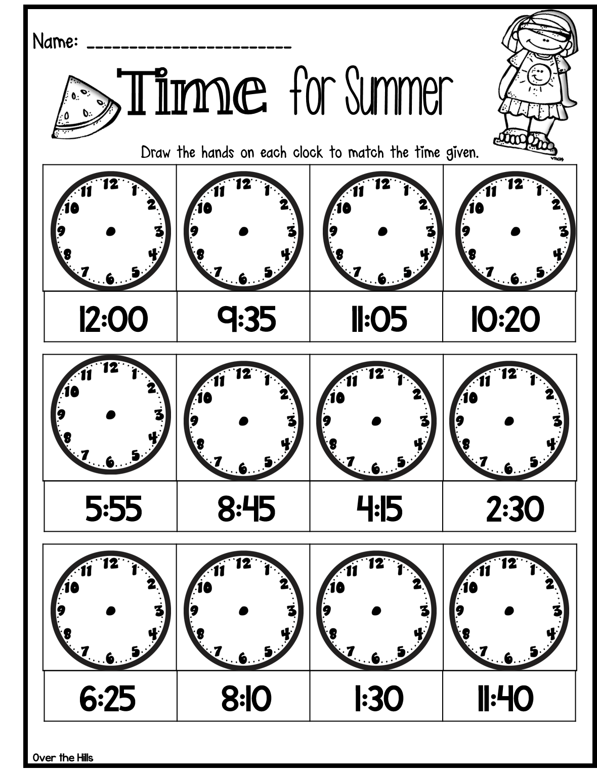 Часы с минутами для детей