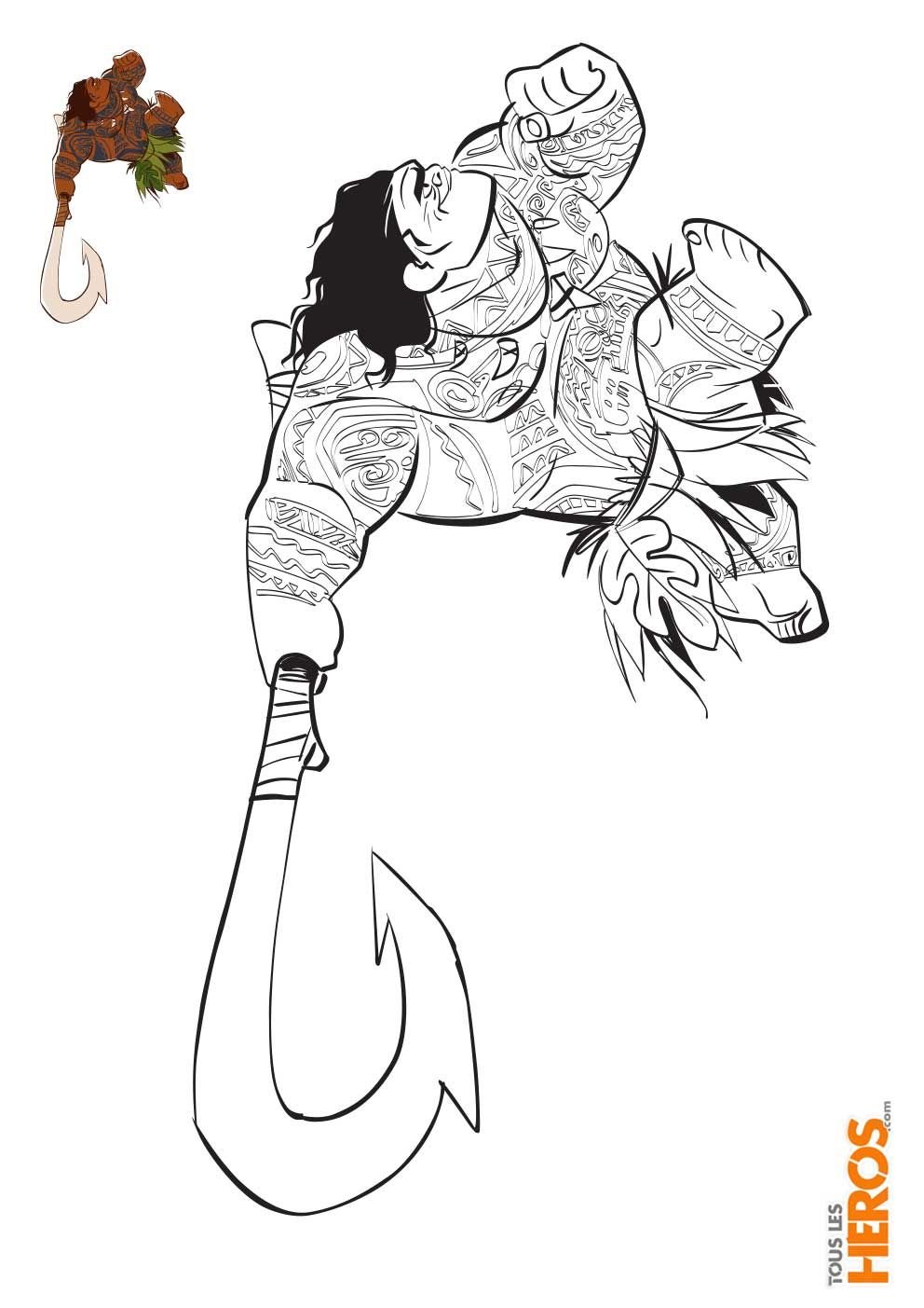 Раскраска Моана песни