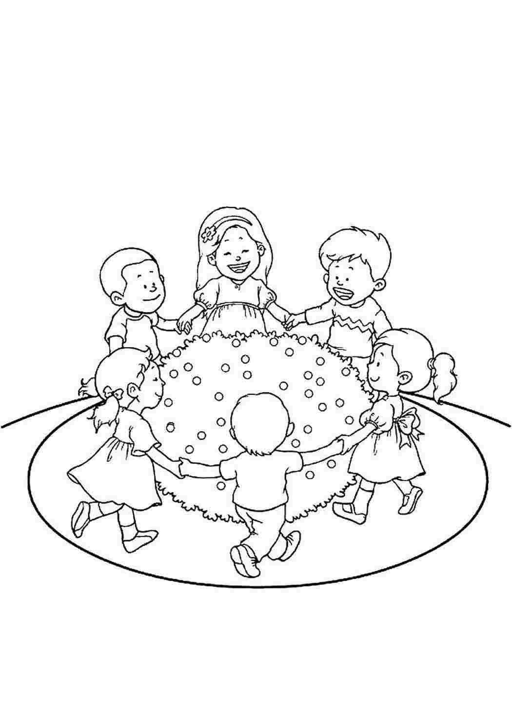 Русские народные танцы раскраска для детей