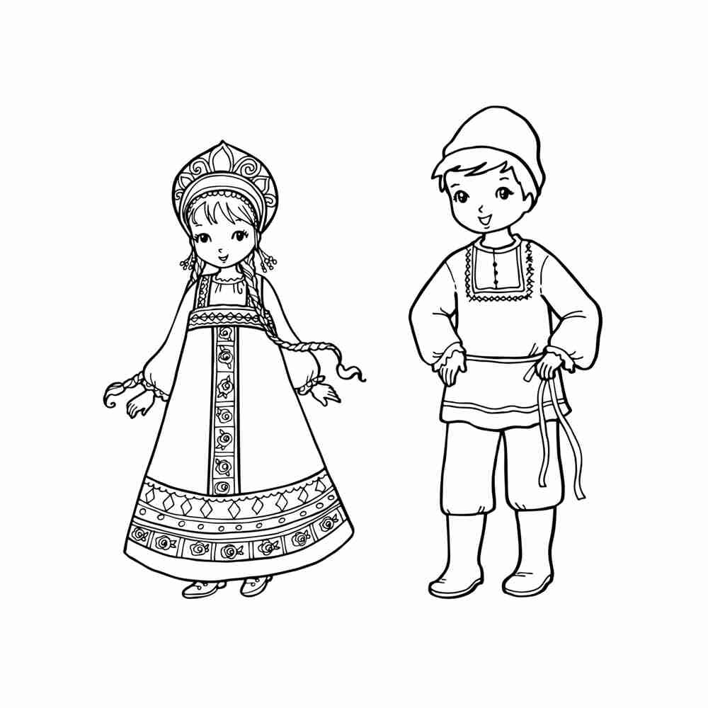Танцы народов раскраска