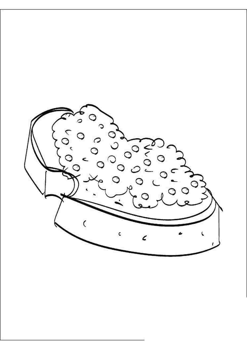 Раскраска бутерброд