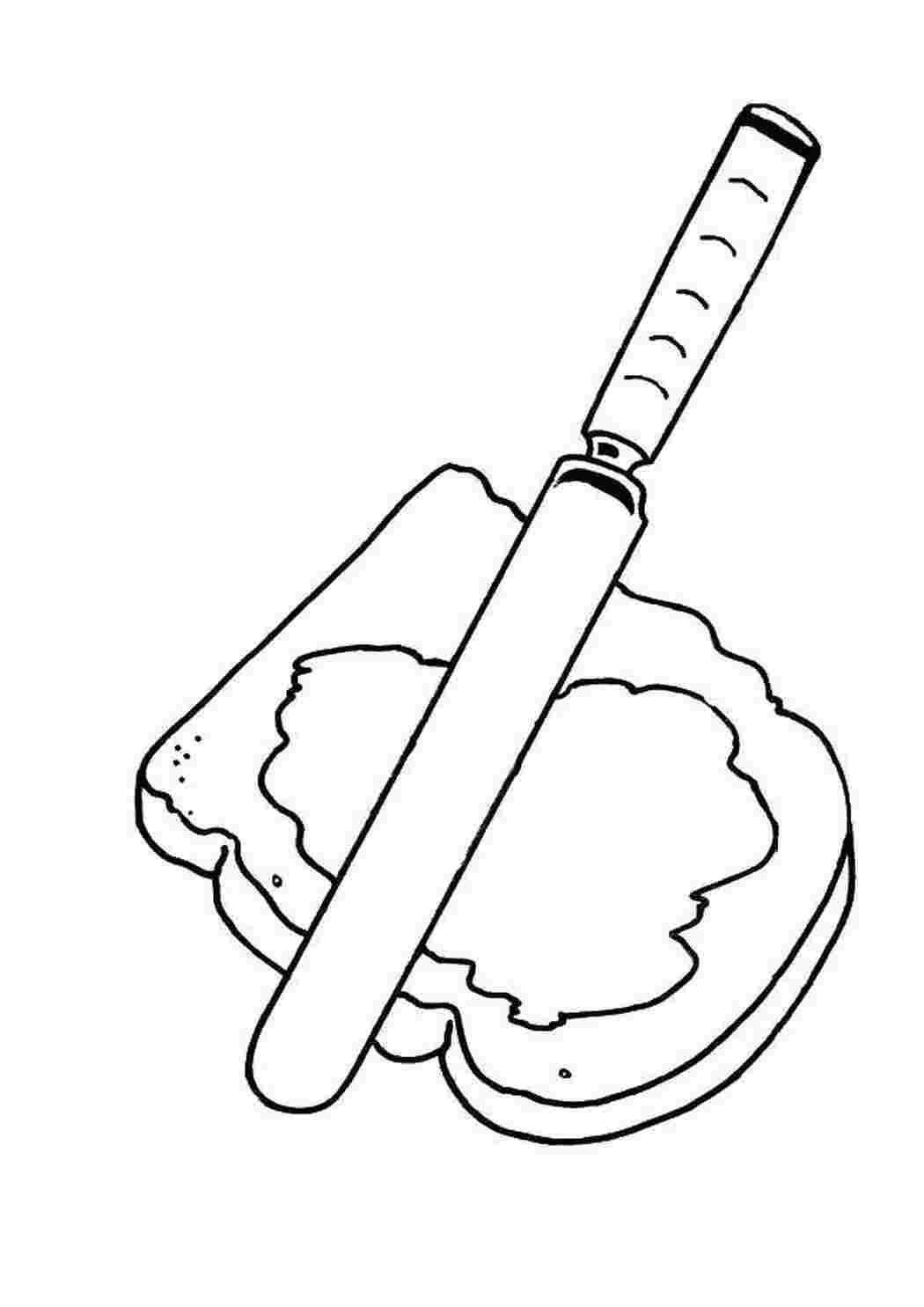 Бутерброд раскраска для детей