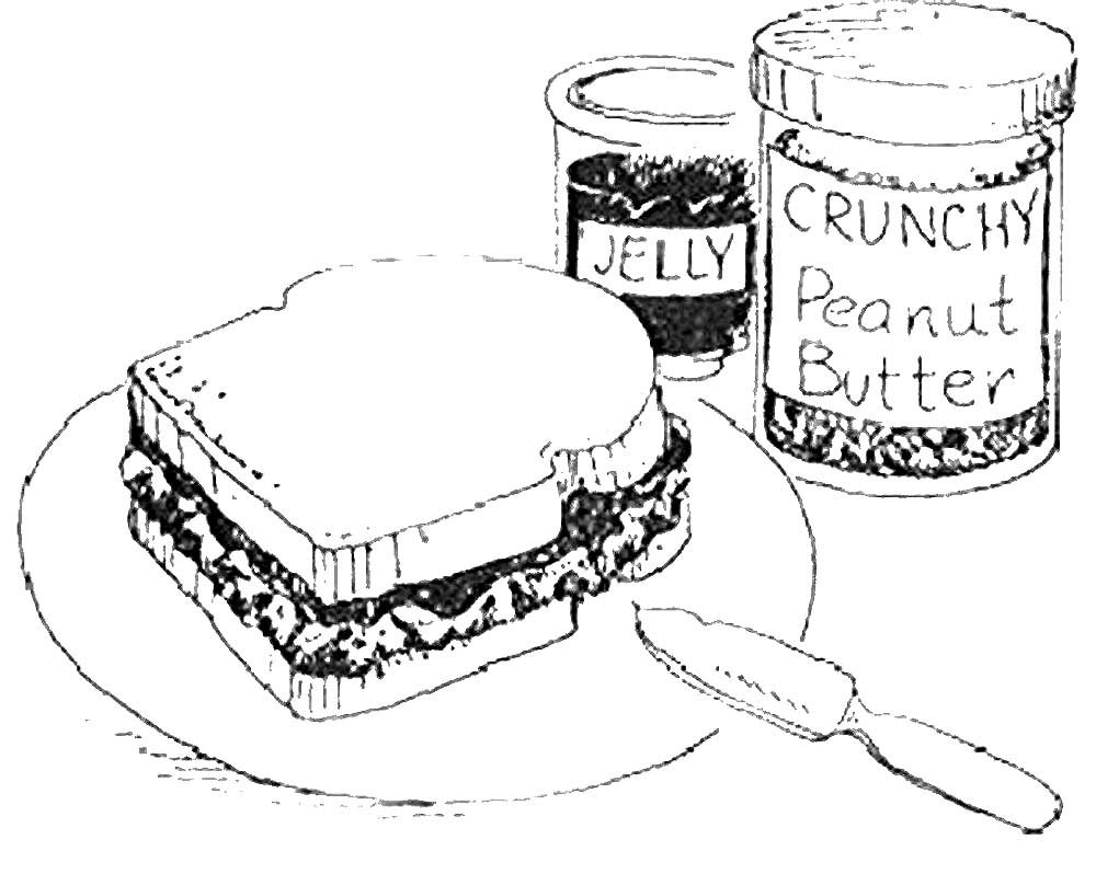 Кусок хлеба раскраска