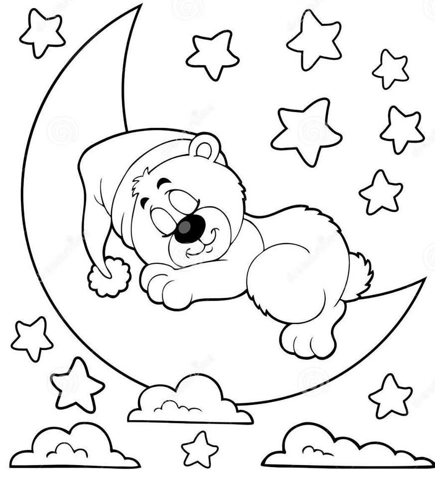 Раскраска детская кроватка