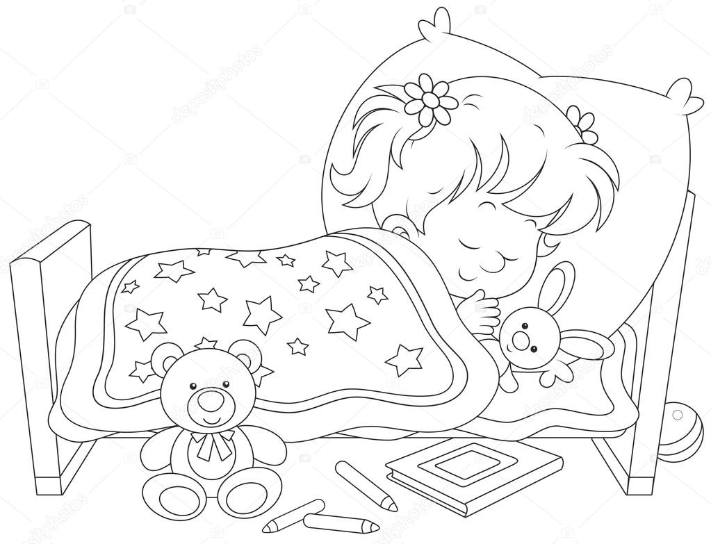 Спящий мишка раскраска