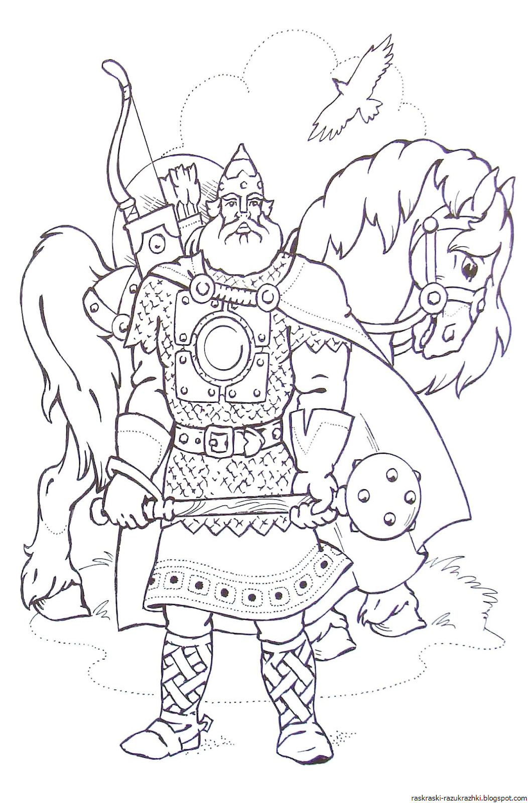 Раскраска "Илья Муромец"