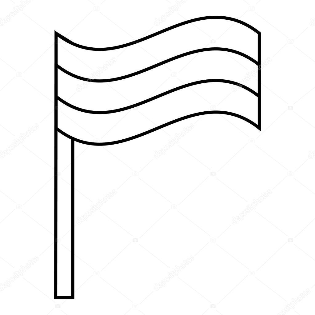 Макет флажков для гирлянды