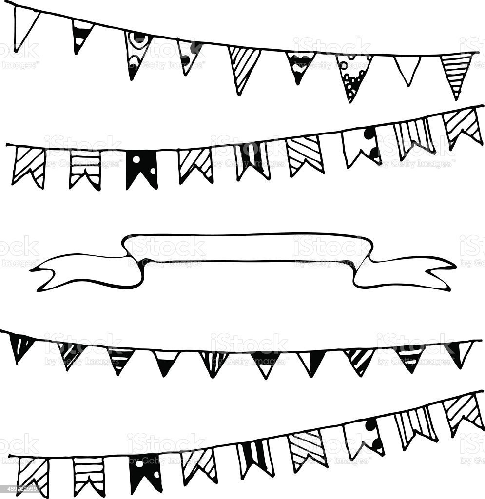 Флажки гирлянда шаблоны для печати