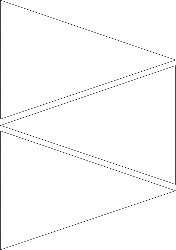 Флажки гирлянда контур