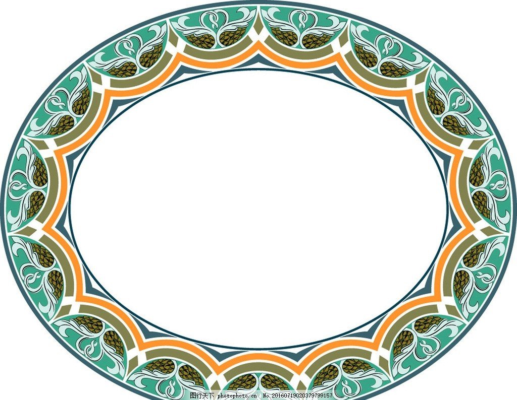 Круглая рамка в Восточном стиле