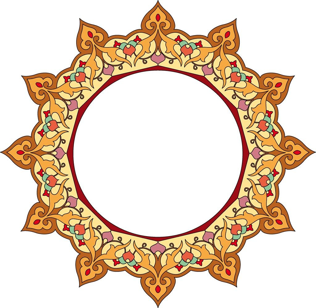 Восточная круглая рамка