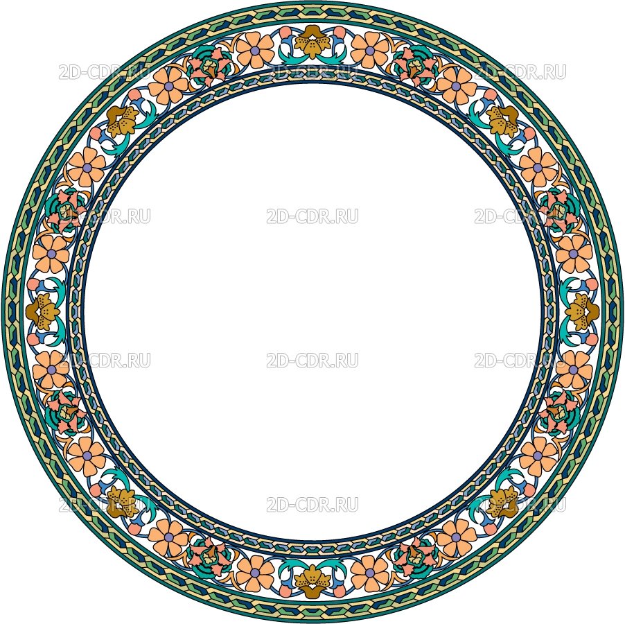 Рамка узбекская круглая
