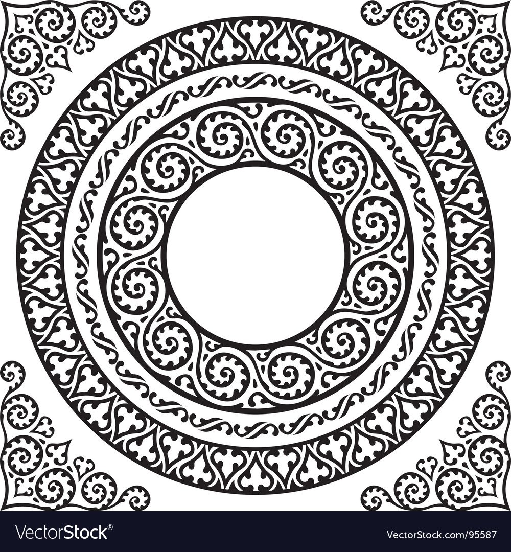 Архитектурный орнамент в круге