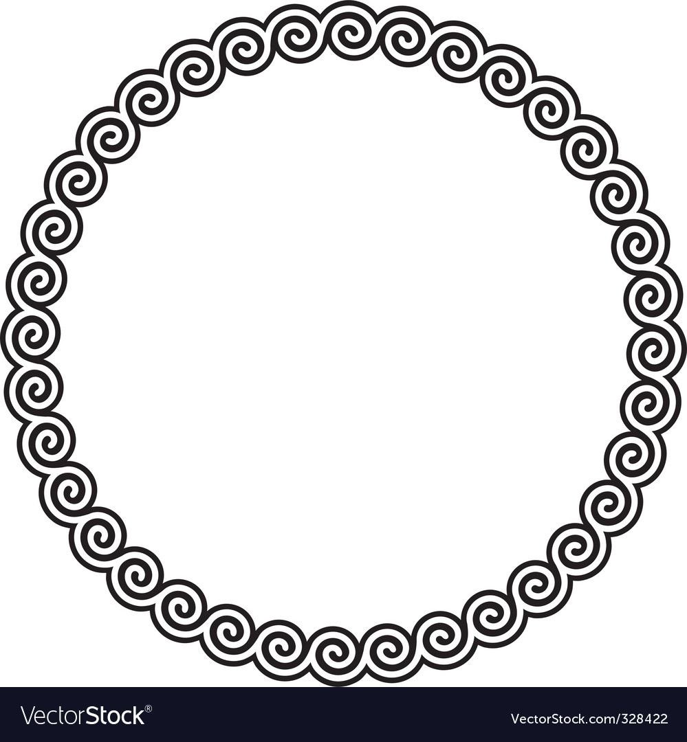 Орнамент волна по кругу