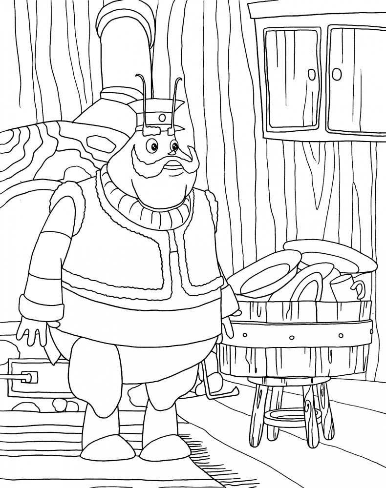 Раскраски Лунтик корней Корнеевич