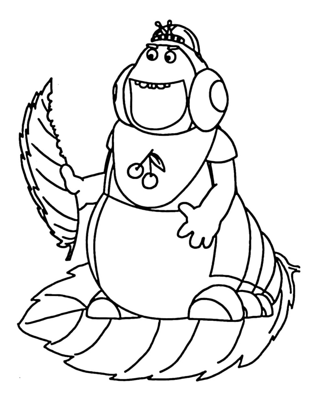 Лунтик раскраска Вупсень и Пупсень