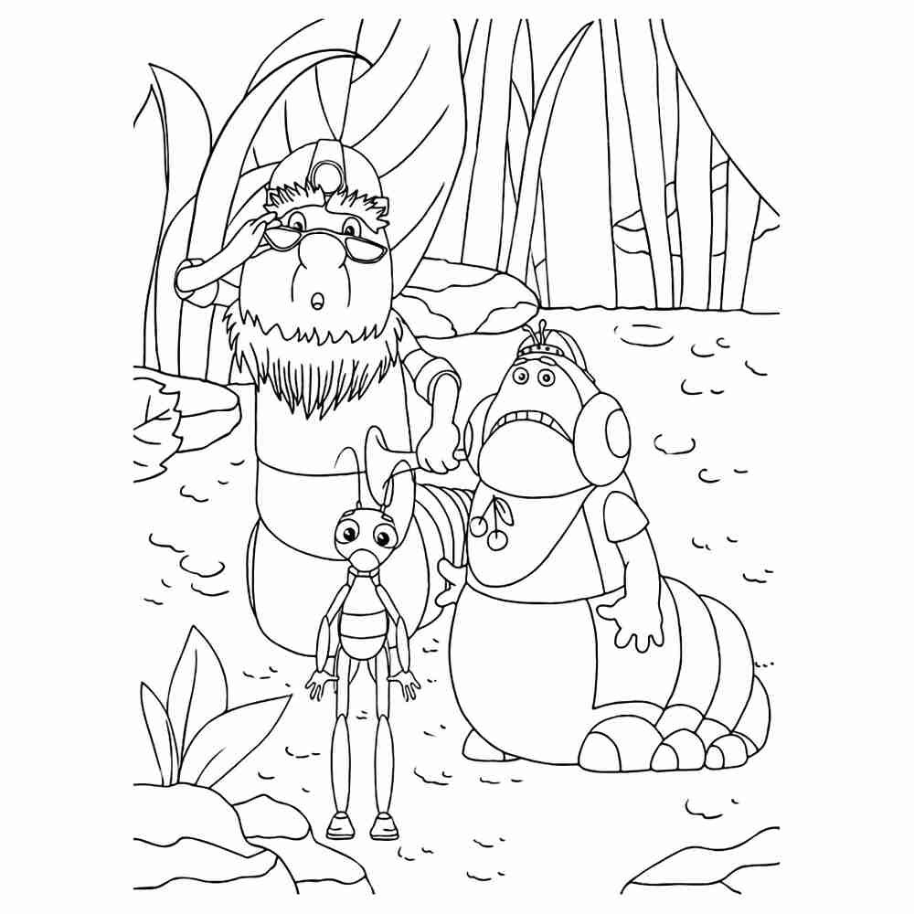 Волшебная раскраска "Лунтик"