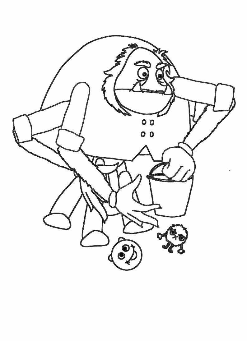 Лунтик раскраска Вупсень