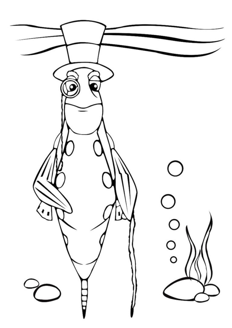 Паук Шнюк из Лунтика раскраска