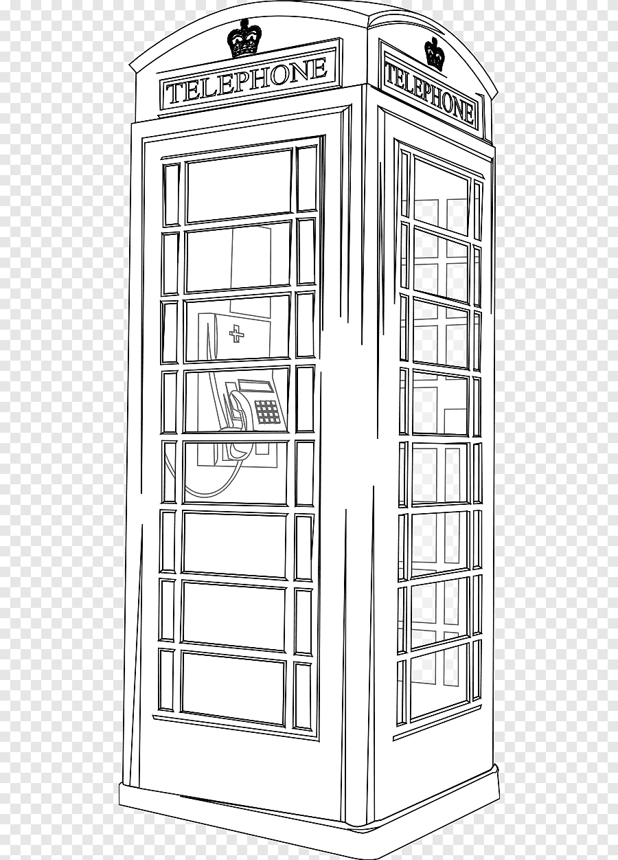 Телефонная будка раскраска