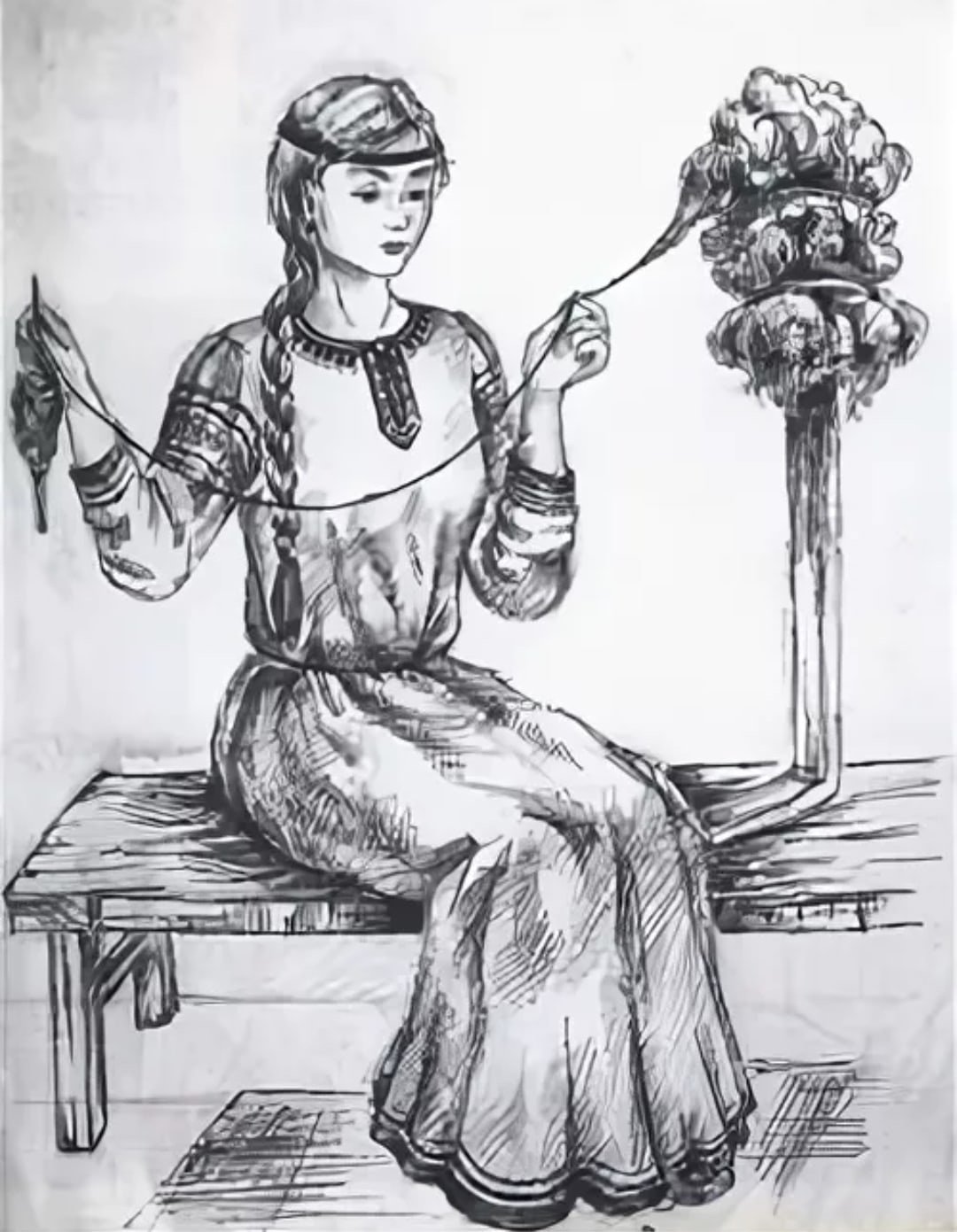 Веретено с иголкой