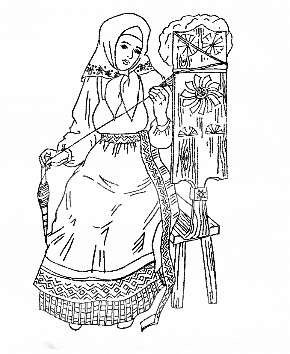 Иголка с ниткой ножницы вектор