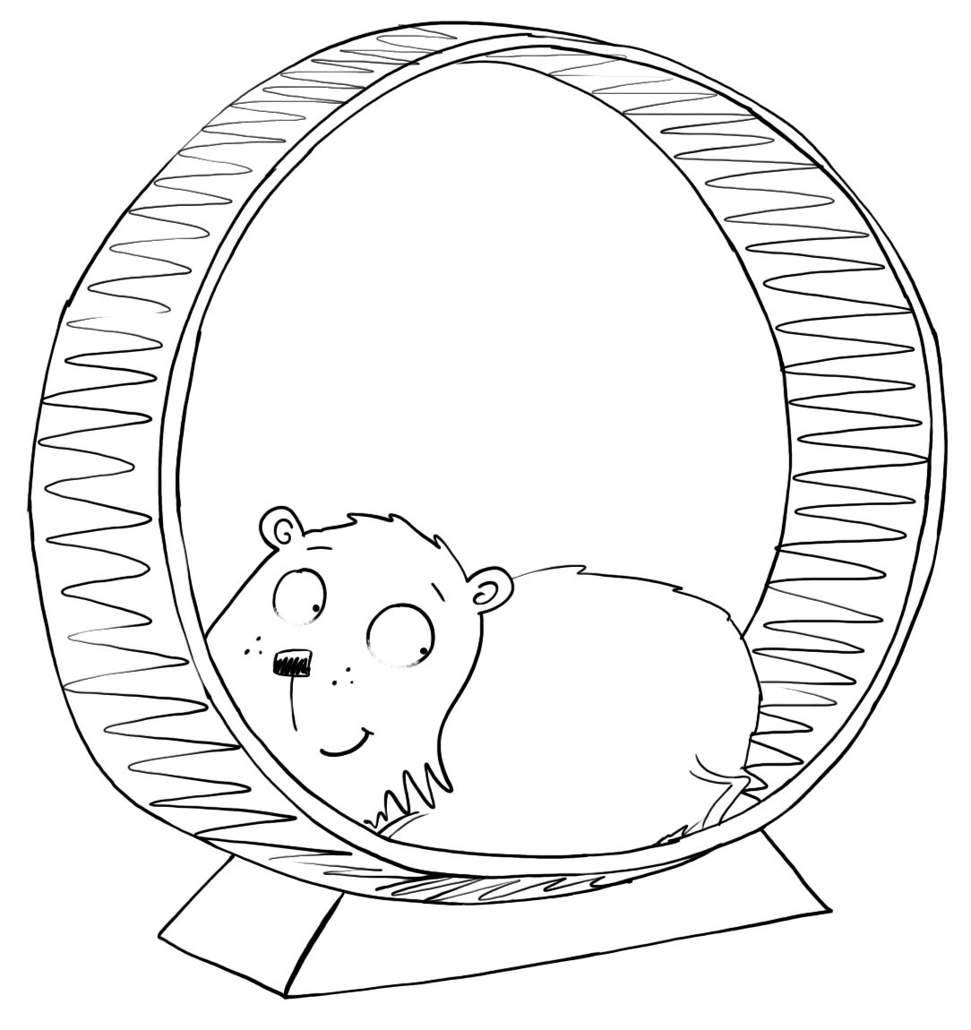 Тату хомячок эскиз