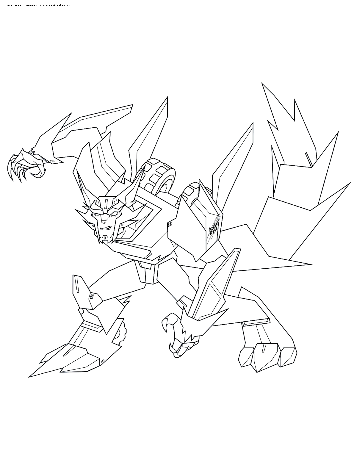 Раскраска робот Гримлок