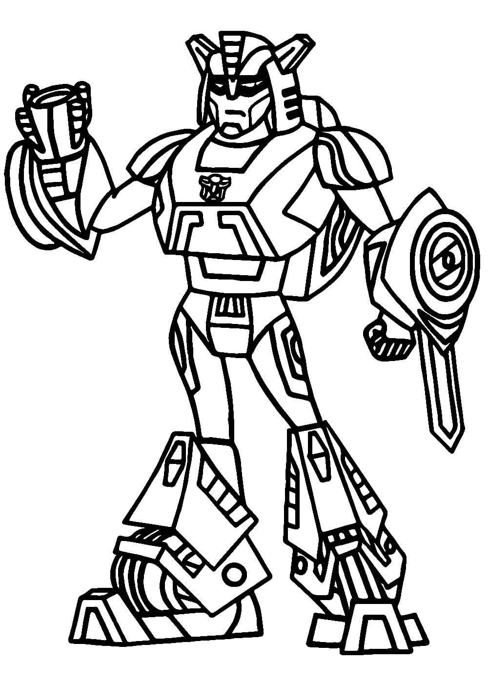 Раскраска роботы под прикрытием Сайдсвайп