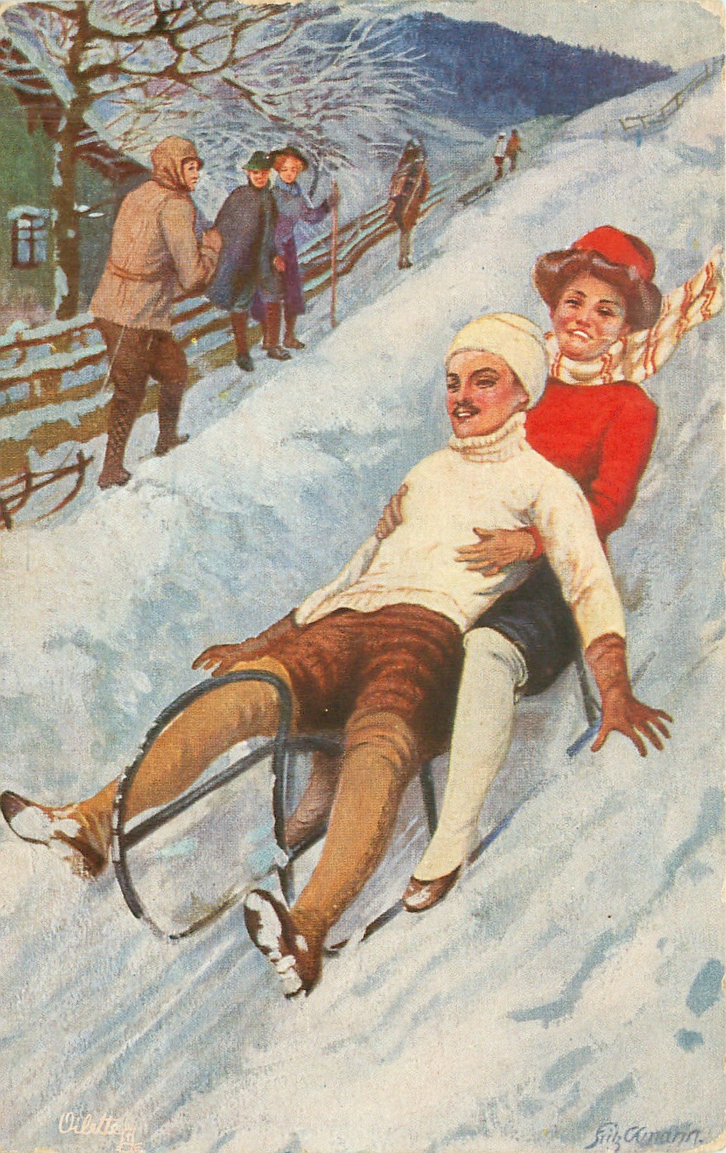 Мальчик на санях