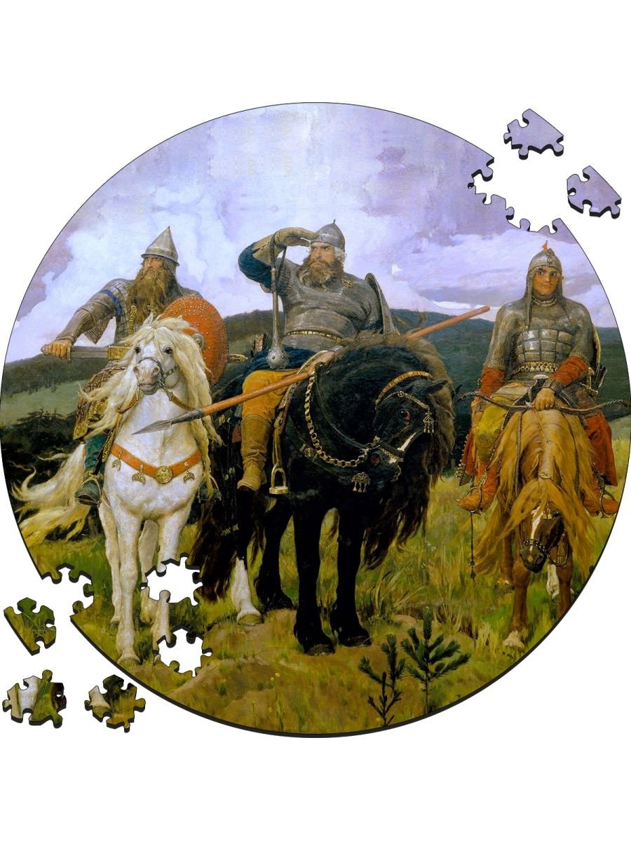 Раскраска васнецова три богатыря