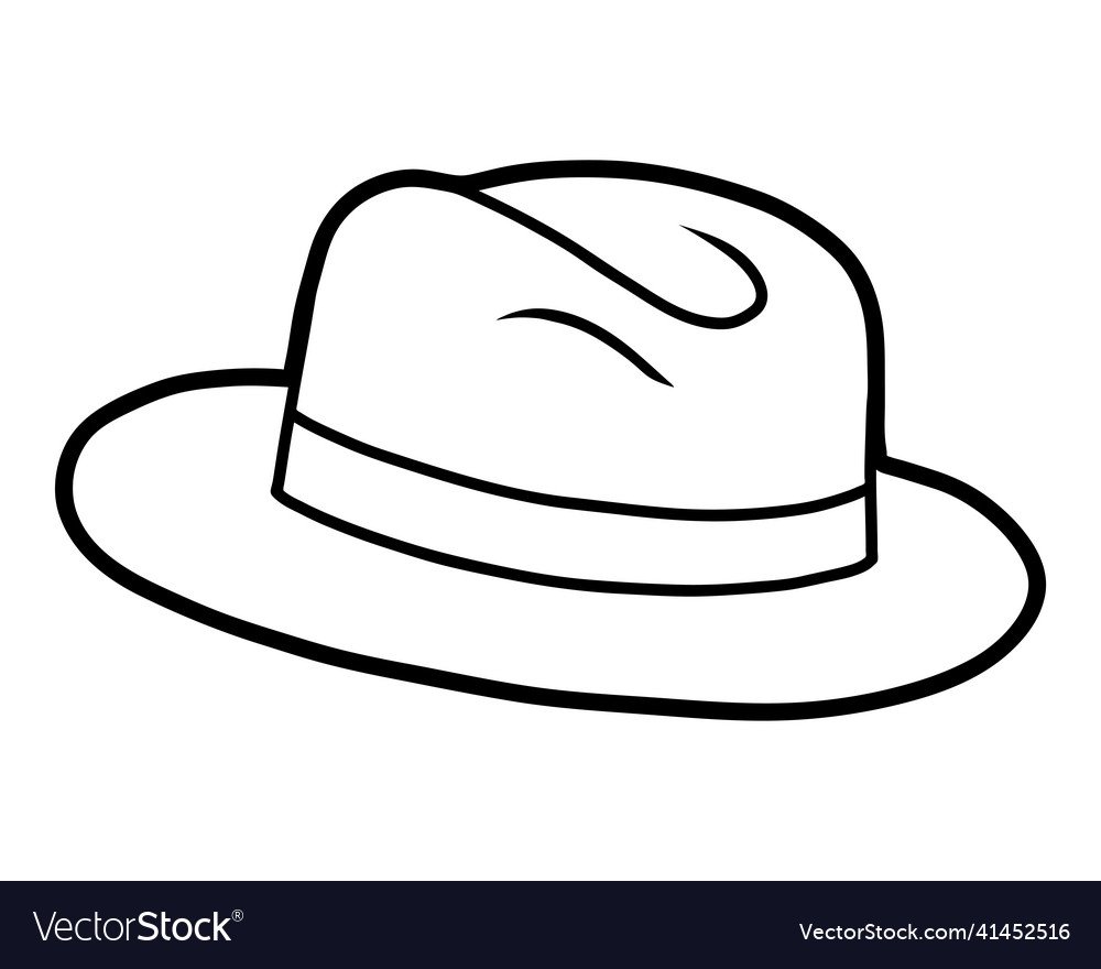 Шляпа раскраска для детей