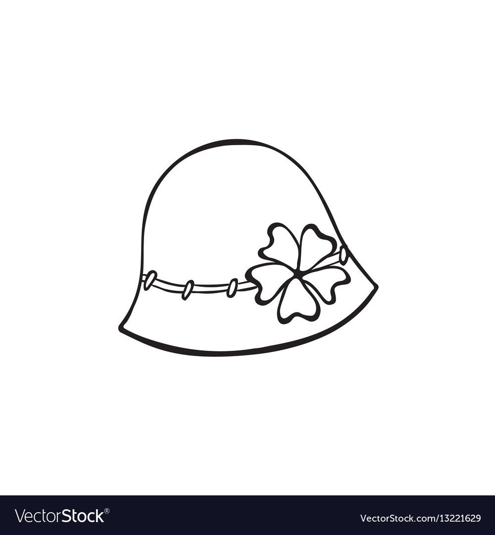 Контур шляпки женской
