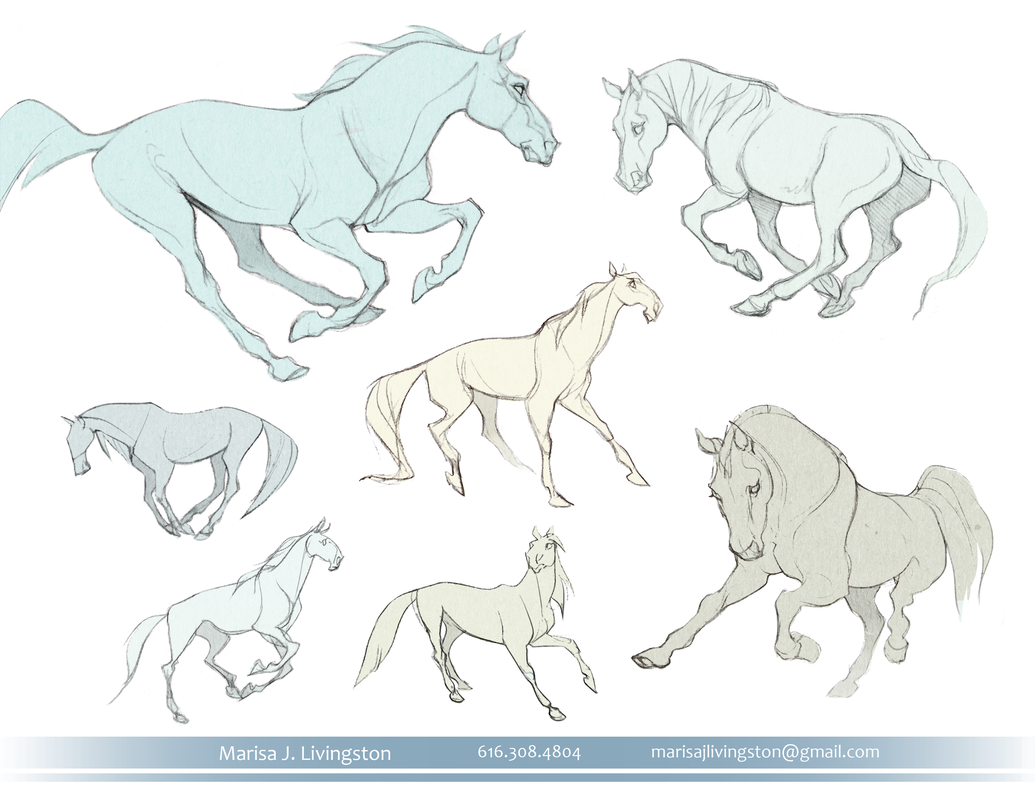 Рисовка гривы