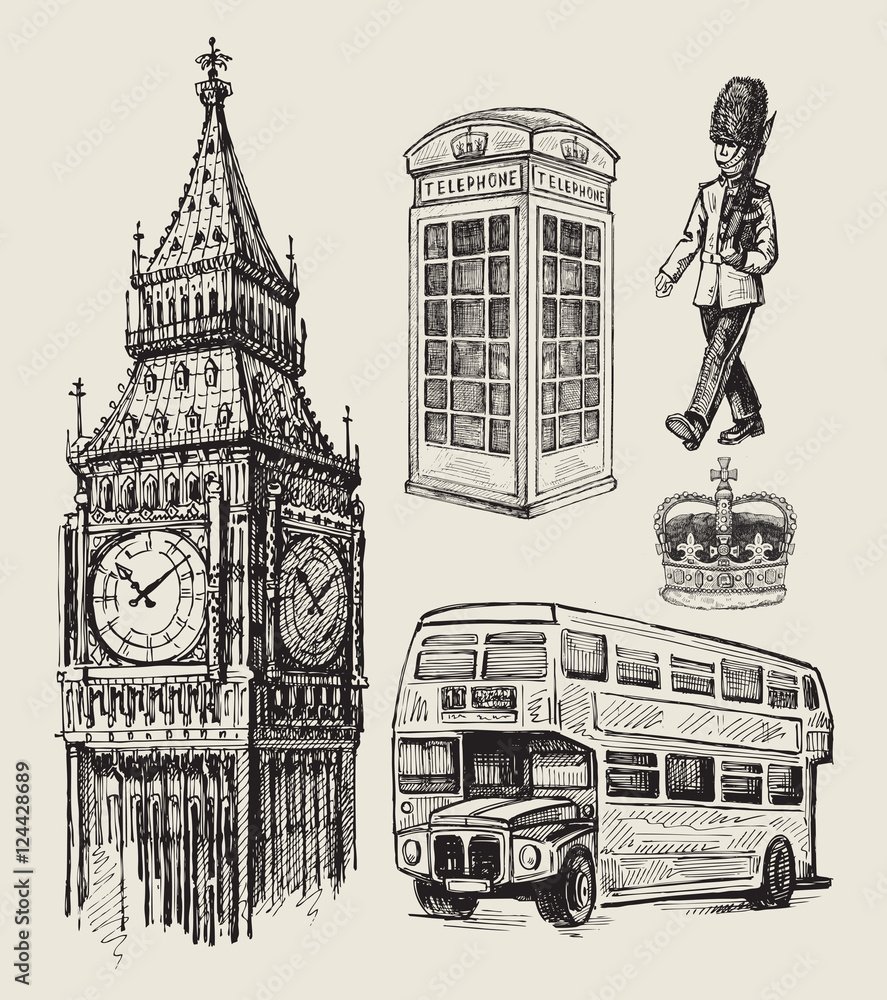 Иллюстрации в английском стиле