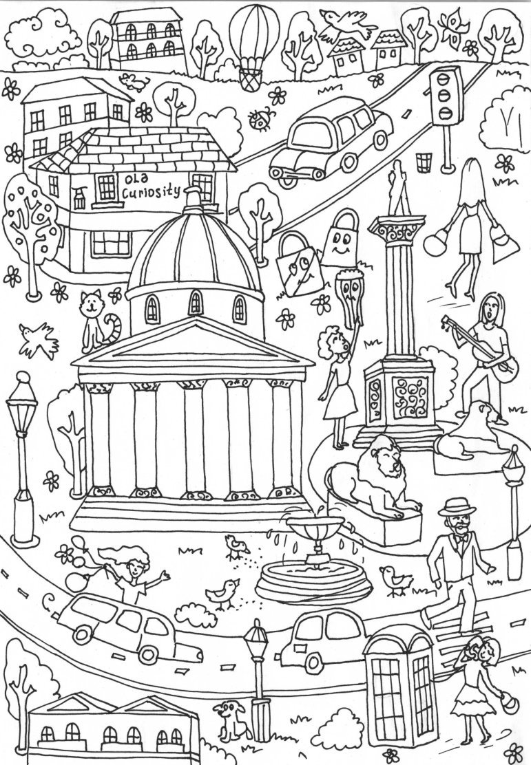 Башня Биг Бен в Лондоне раскраска