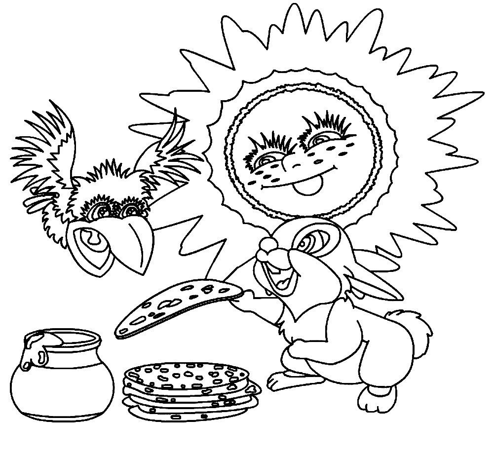 Масленица раскраска