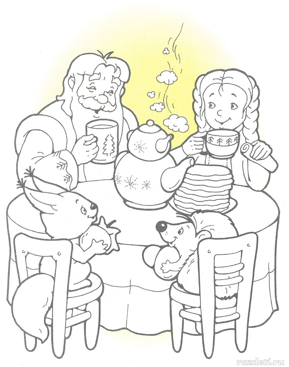 Раскраски колядки для детей